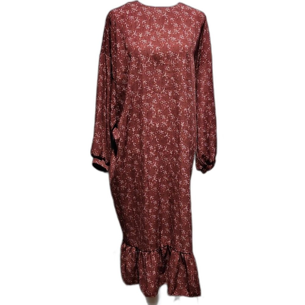 OH oversized shift prairie midi dress